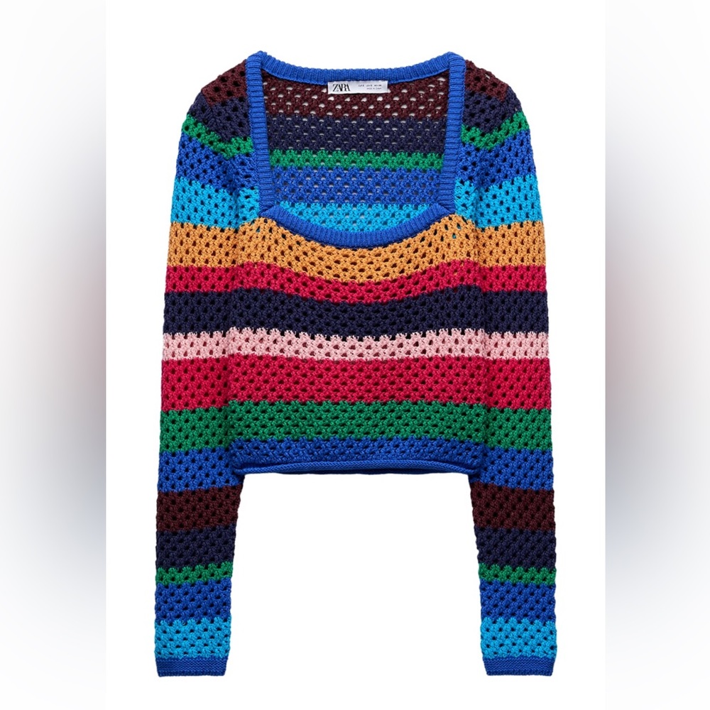ZARA striped knit sweater